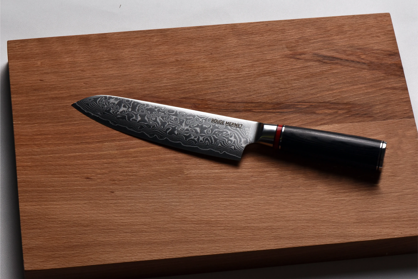 Couteau Santoku en Acier VG10 Rouge Mermet