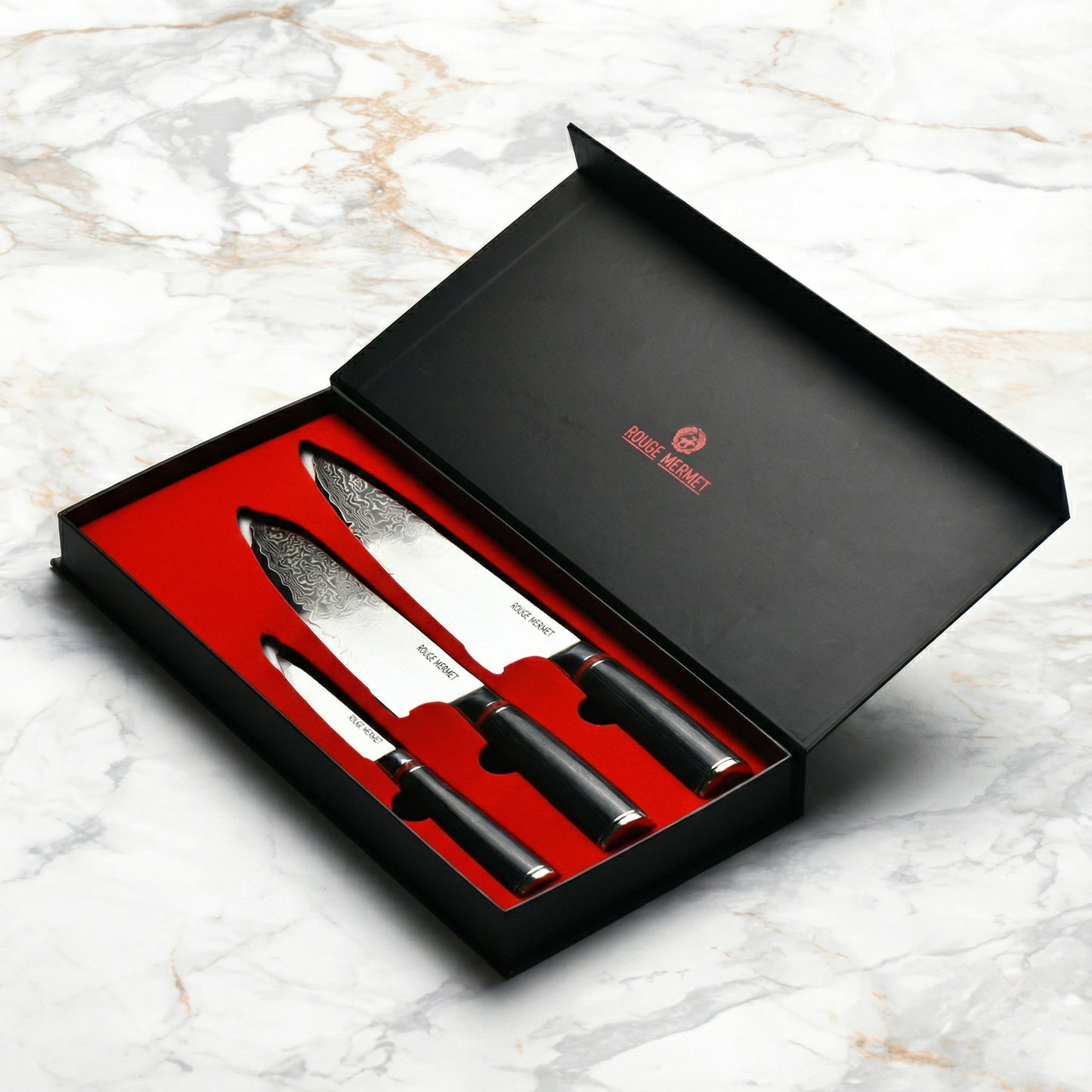 Set de 3 Couteaux en Acier Damas VG10