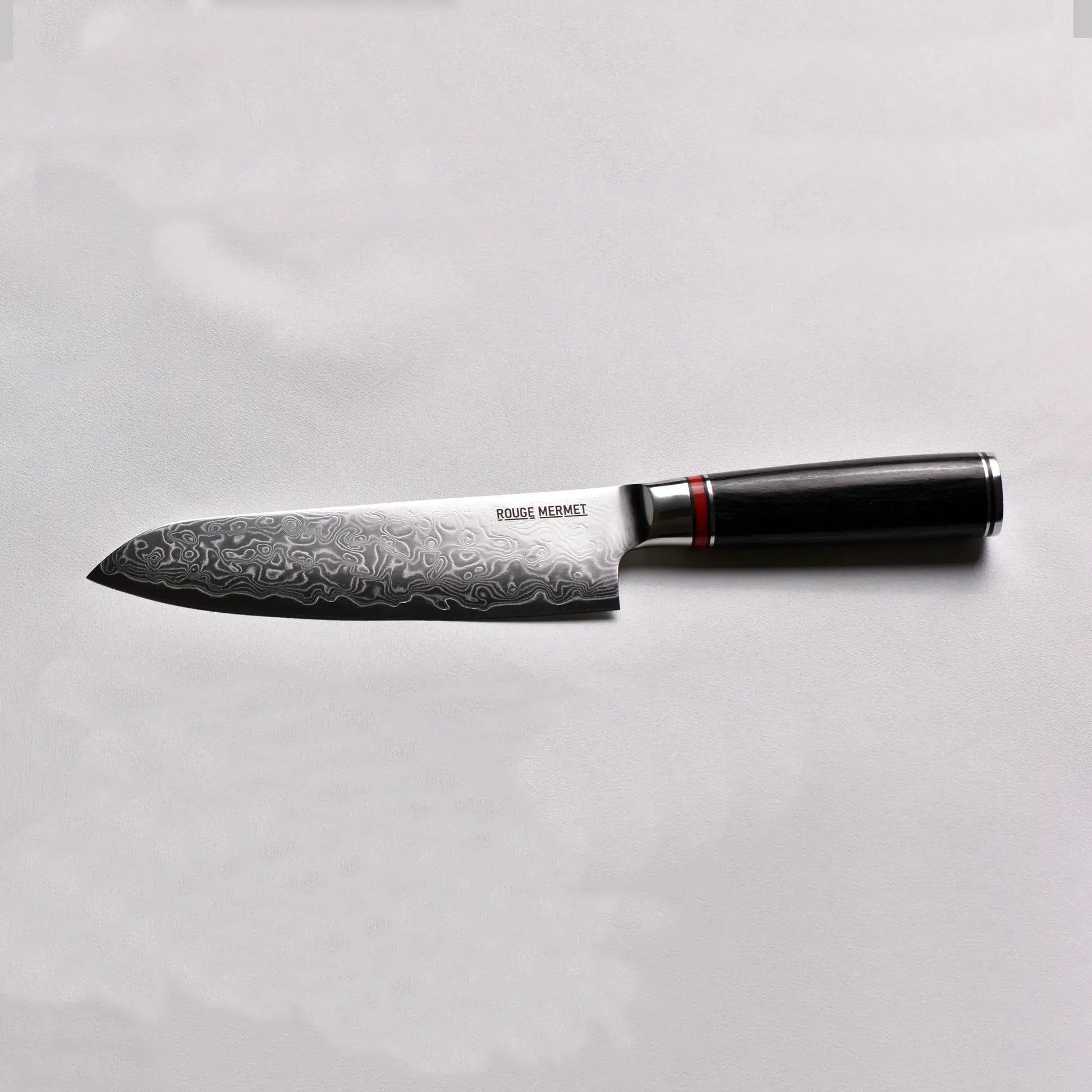 Couteau Santoku en Acier VG10 Rouge Mermet